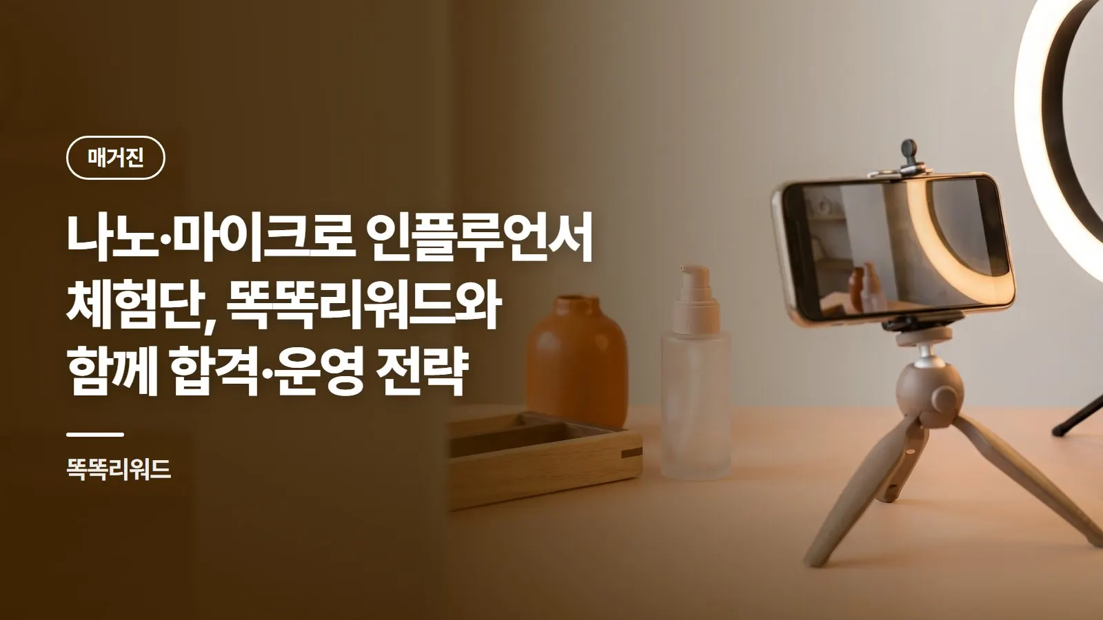 나노·마이크로 인플루언서 체험단, 똑똑리워드와 함께 합격·운영 전략