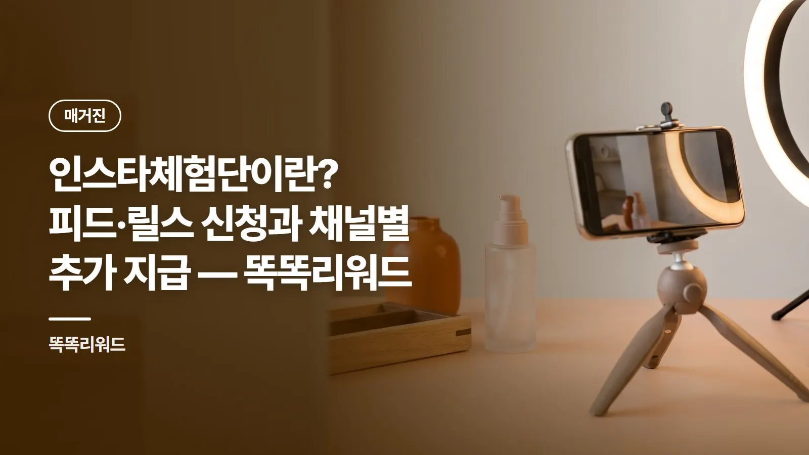 인스타체험단이란? 피드·릴스 신청과 채널별 추가 지급 — 똑똑리워드