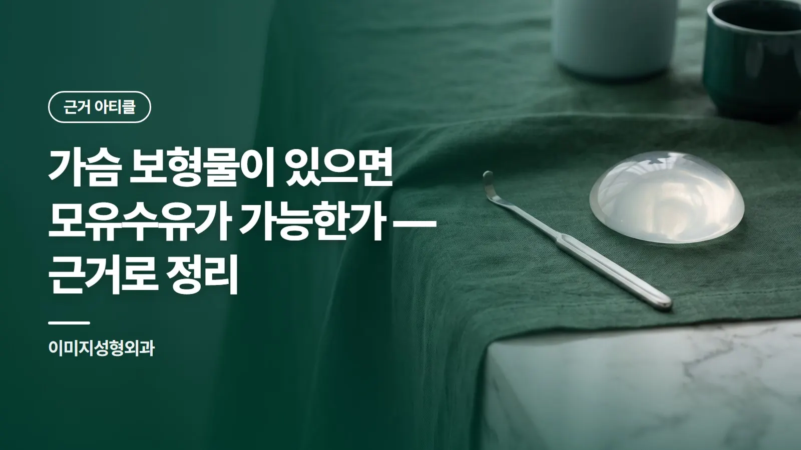 가슴 보형물이 있으면 모유수유가 가능한가 — 근거로 정리