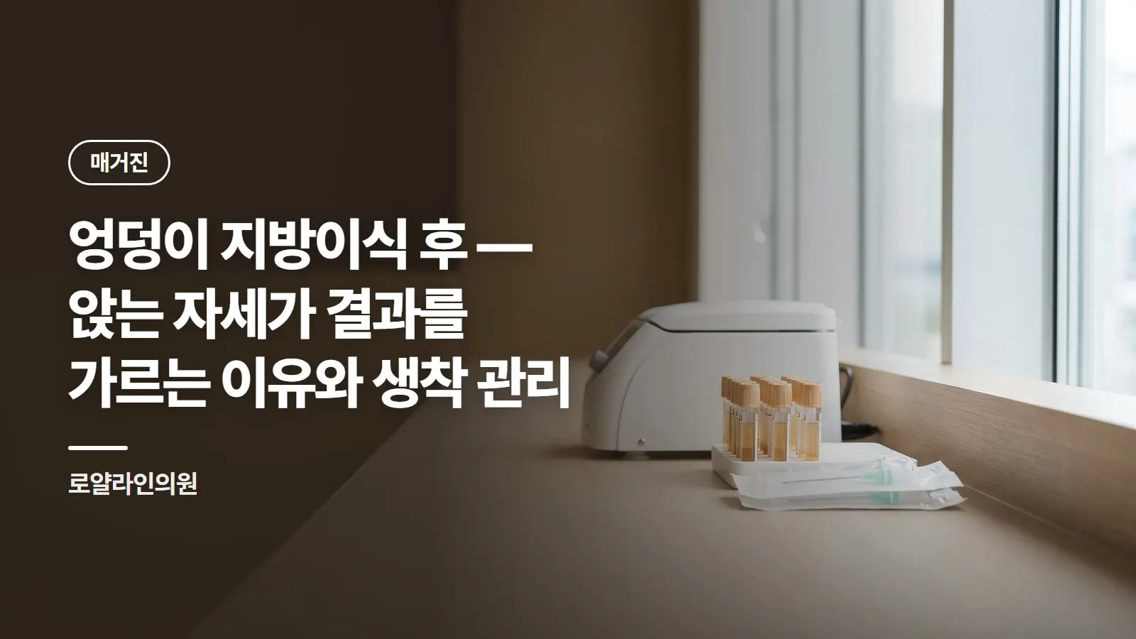 엉덩이 지방이식 후 — 앉는 자세가 결과를 가르는 이유와 생착 관리