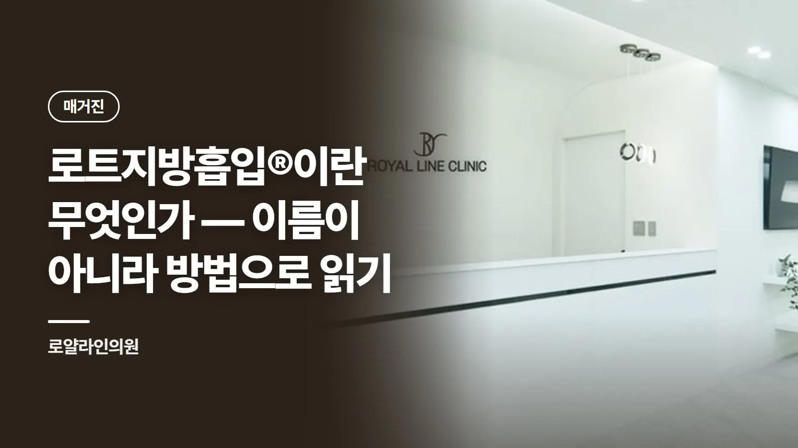 로트지방흡입®이란 무엇인가 — 이름이 아니라 방법으로 읽기