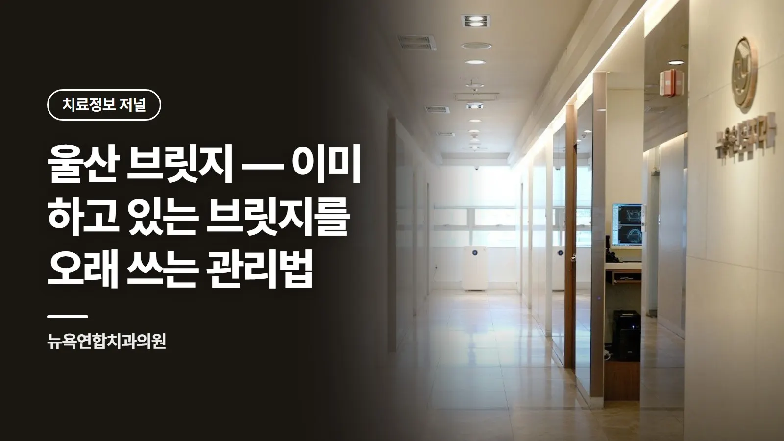 울산 브릿지 — 이미 하고 있는 브릿지를 오래 쓰는 관리법